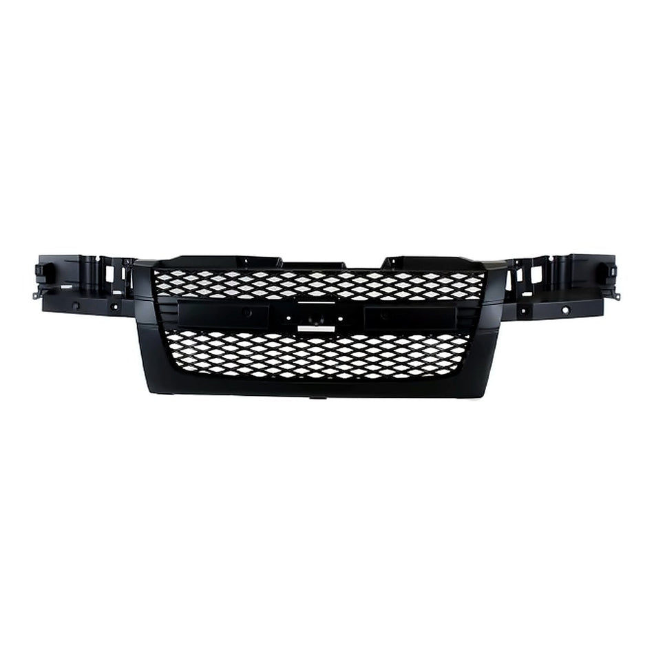 2004-2012 Chevrolet Colorado Grille Matt-Black Smooth Frontame Without Moulding (3 Piece Type) – Front View (GM1200518)