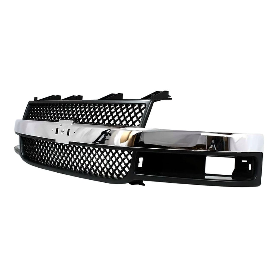 2003-2025 Chevrolet Van Express Grille Front Chrome/Black With Composite Headlight – Side View (GM1200535)