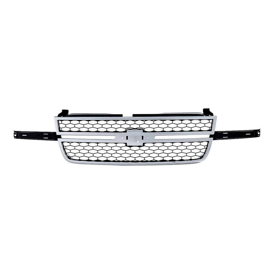2006-2007 Chevrolet Silverado Hybrid Grille Chrome - product view, Part GM1200546