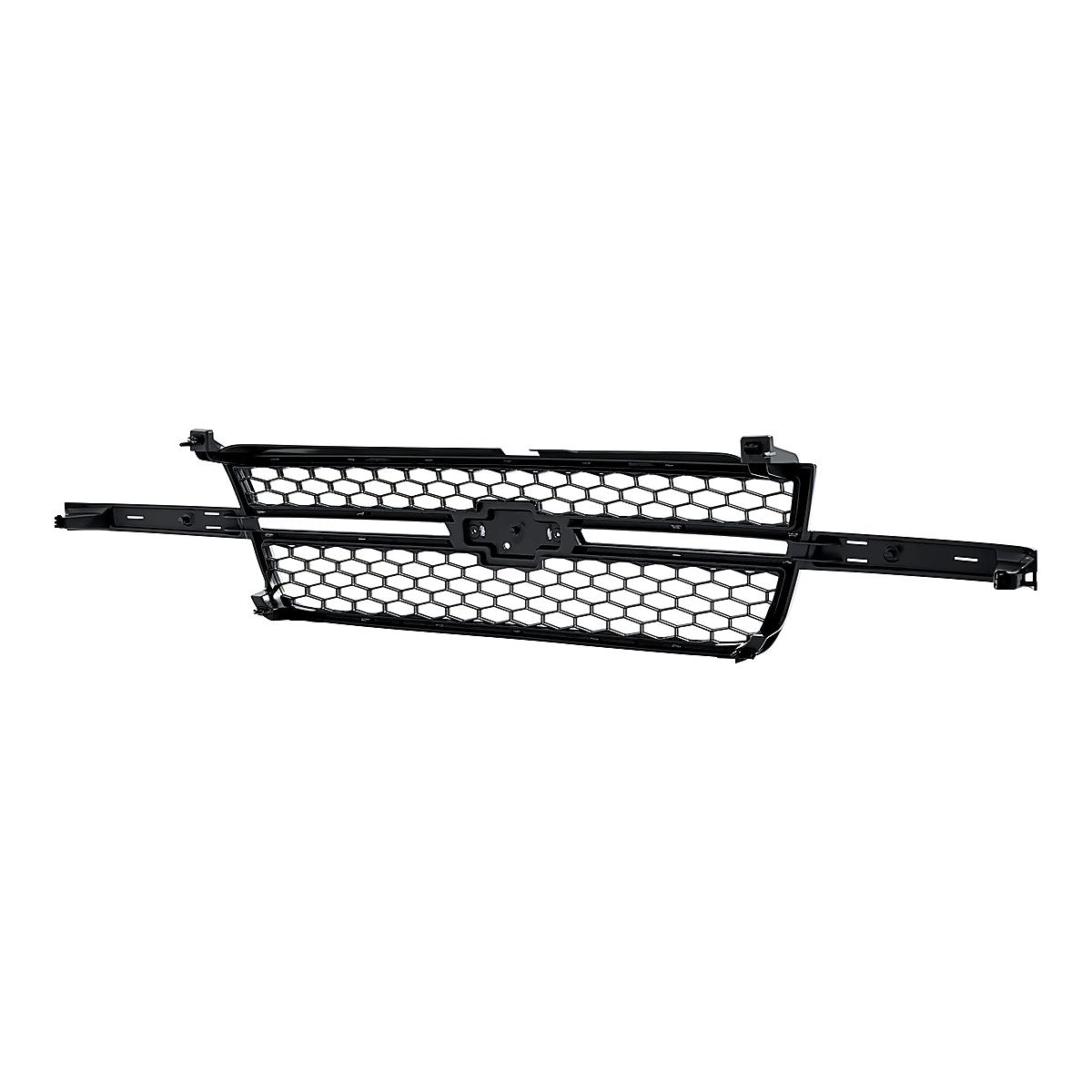 2005-2006 Chevrolet Silverado 1500 Grille Chrome Frontame With Gray Honrycomb O5 Ss/Center Bar Needs Wing Inserts – Back View (GM1200546)