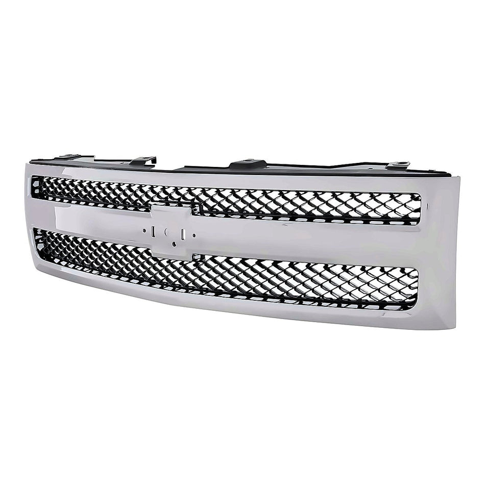 2007-2013 Chevrolet Silverado 1500 Grille Chrome/Black 1500 – Side View (GM1200572)