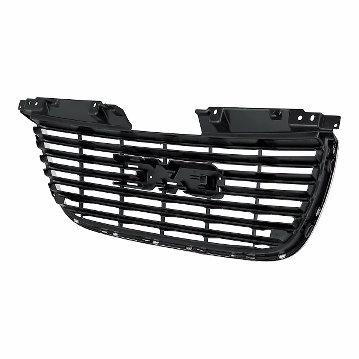 2007-2014 Gmc Yukon Grille Without Denali Package Matte Black With Chrome Frontame – Back View (GM1200576)