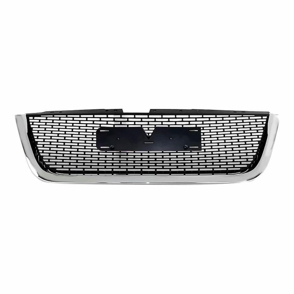 2007-2012 Gmc Acadia Grille Matte-Black With Chrome Mldg – Front View (GM1200585)