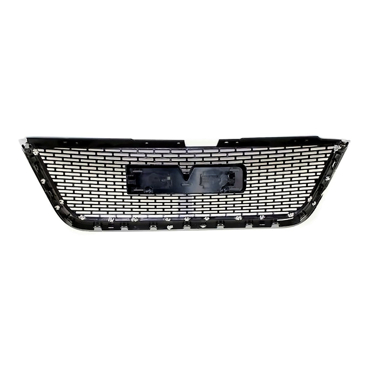 2007-2012 Gmc Acadia Grille Matte-Black With Chrome Mldg – Back View (GM1200585)