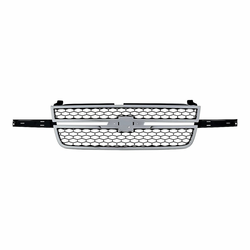 2005-2007 Chevrolet Silverado Hybrid Grille Chrome - product view, Part GM1200589