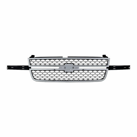 2005-2006 Chevrolet Silverado 1500 Grille Chrome Frontame With Black Honeycomb With Dale Earnahart Center Bar Require Wing Inserts – Front View (GM1200589)