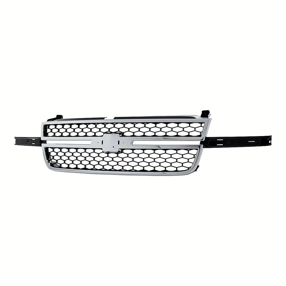 2007 Chevrolet Silverado Classic Grille Chrome - side angle, Part GM1200589