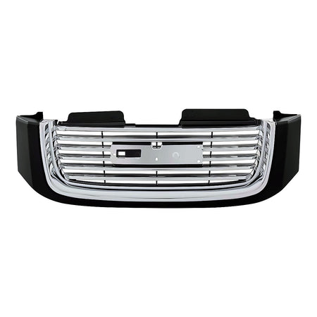 2002-2009 Gmc Envoy Grille Chrome/Black With Black Frontame Without H/L Washer Hole – Front View (GM1200604)