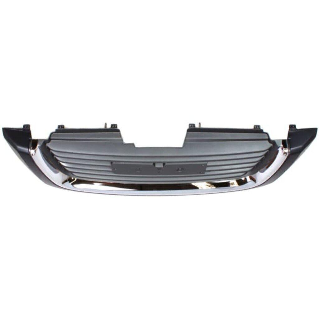 2002-2009 Gmc Envoy Grille Chrome/Black With Black Frontame Without H/L Washer Hole
