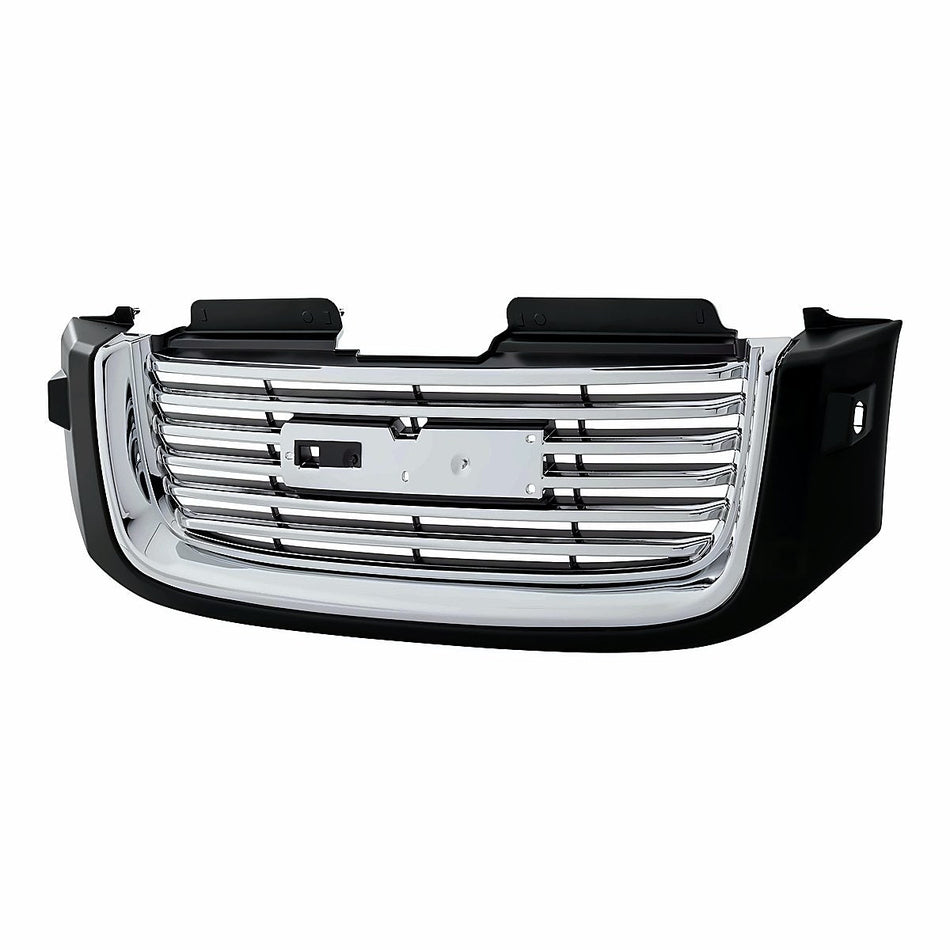2002-2009 Gmc Envoy Grille Chrome/Black With Black Frontame With H/L Washer Hole – Side View (GM1200605)
