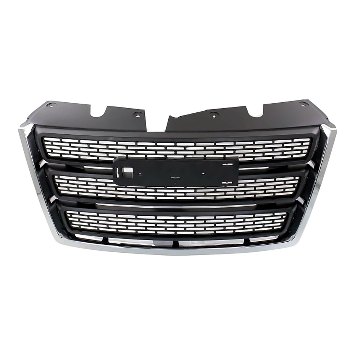 2010-2015 Gmc Terrain Grille Matte-Black With Chrome Mldg – Front View (GM1200630)