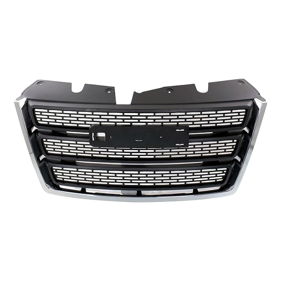 2010-2015 Gmc Terrain Grille Matte-Black With Chrome Mldg – Front View (GM1200630)