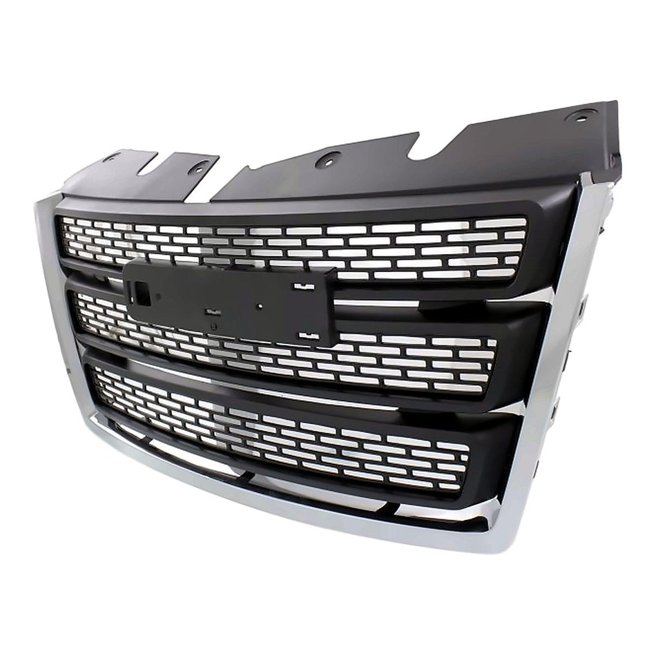 2010-2015 Gmc Terrain Grille Matte-Black With Chrome Mldg – Side View (GM1200630)