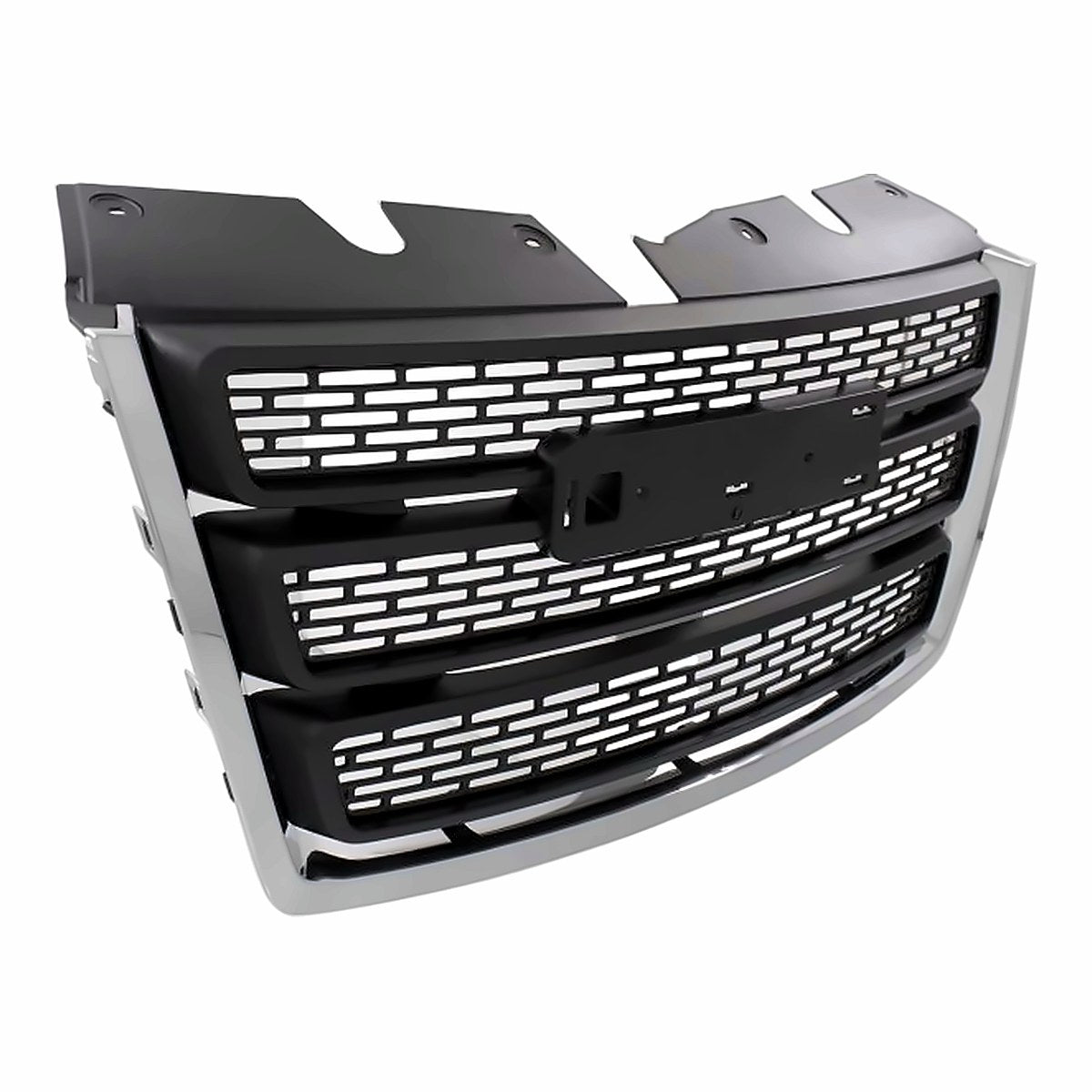 2010-2015 Gmc Terrain Grille Matte-Black With Chrome Mldg – Side View (GM1200630)