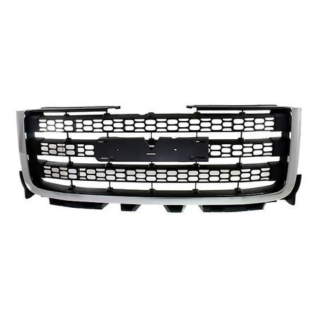 2011-2014 Gmc Sierra 2500 Grille Matte-Dk Gray With Chrome Mldg 2500/3500 – Front View (GM1200633)