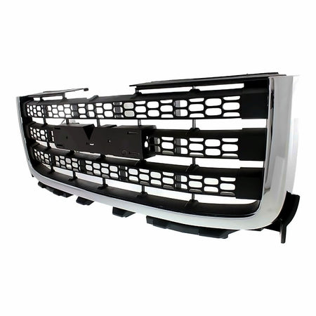 2011-2014 Gmc Sierra 2500 Grille Matte-Dk Gray With Chrome Mldg 2500/3500 – Side View (GM1200633)