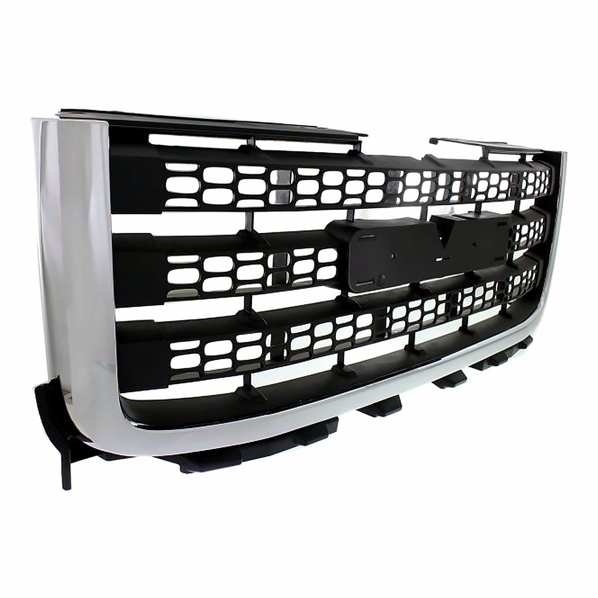 2011-2014 Gmc Sierra 2500 Grille Matte-Dk Gray With Chrome Mldg 2500/3500 – Side View (GM1200633)