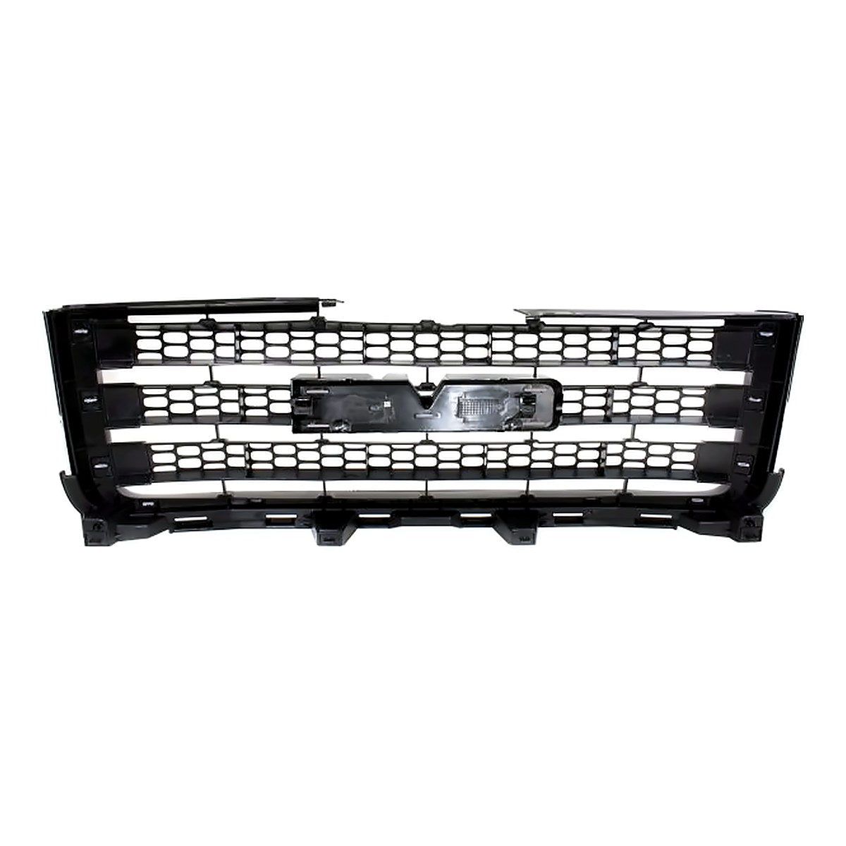 2011-2014 Gmc Sierra 2500 Grille Matte-Dk Gray With Chrome Mldg 2500/3500 – Back View (GM1200633)