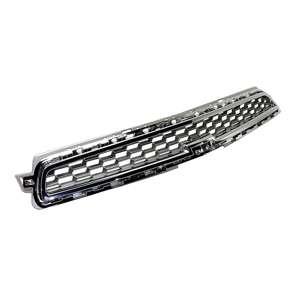 2013 Chevrolet Malibu Grille Upper Ltz Model Silver-Gray With Chrome Moulding – Side View (GM1200648)