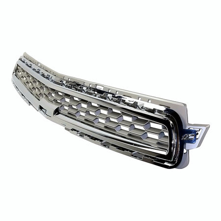 2013 Chevrolet Malibu Grille Upper Ltz Model Silver-Gray With Chrome Moulding – Side View (GM1200648)
