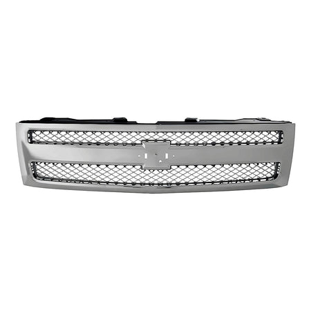 2007-2013 Chevrolet Silverado 1500 Grille Chrome With Chrome Frontame – Front View (GM1200655)