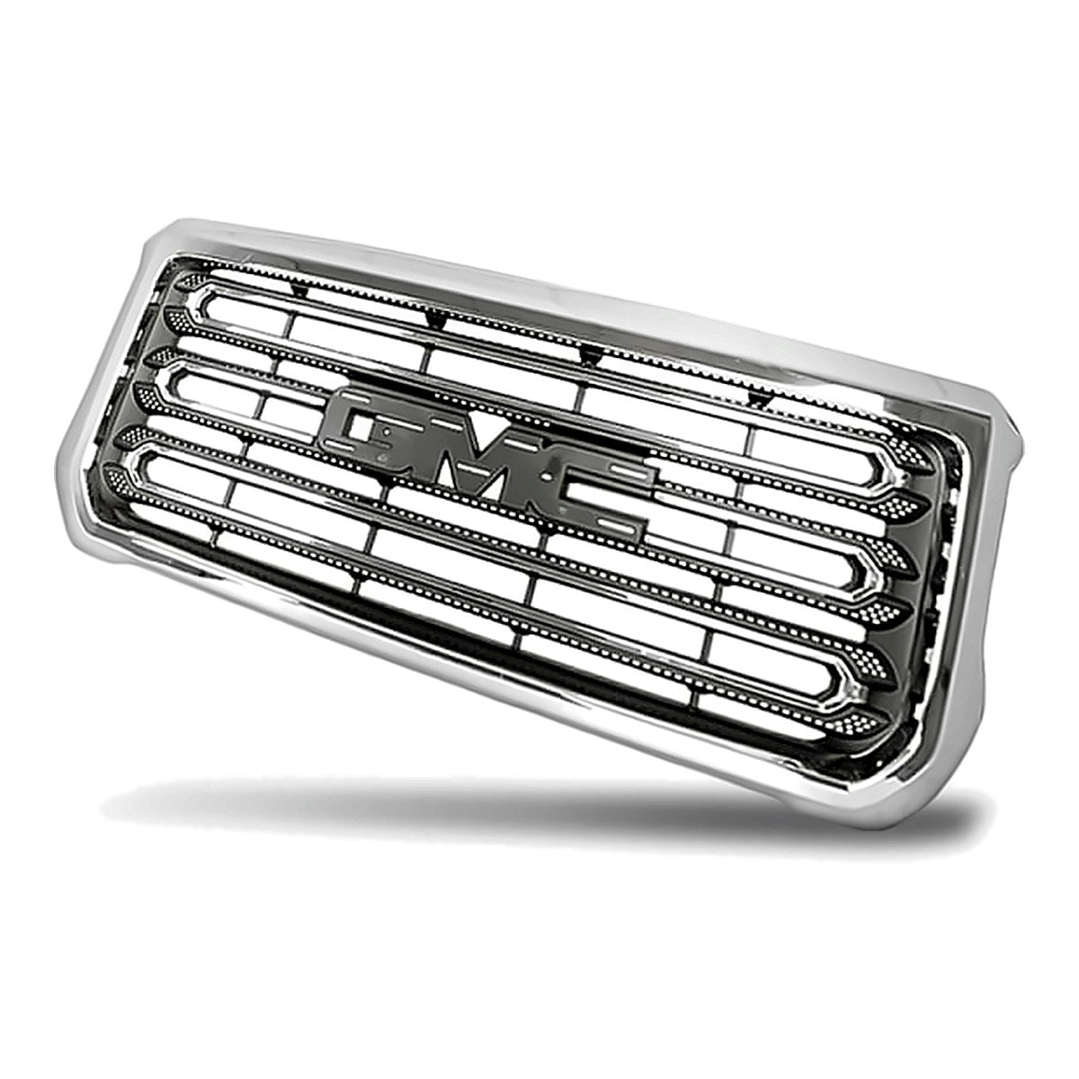2015-2019 Gmc Sierra 2500 Grille Without Moulding Base/Sle Model Matte Dark Gray – Back View (GM1200689)