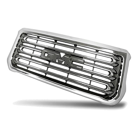 2015-2019 Gmc Sierra 2500 Grille Without Moulding Base/Sle Model Matte Dark Gray – Back View (GM1200689)