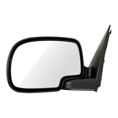 2002 Chevrolet Avalanche Door Mirror Driver Side Power Chrome Standard Style Manual Folding_GM1320174