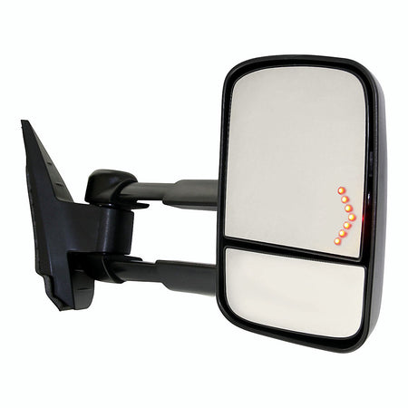2007-2013 Chevrolet Silverado 1500 Door Mirror Passenger Side Power Heated Texxtured Trailer Tow Type Telescopic With Signal Manual Folding_GM1321354