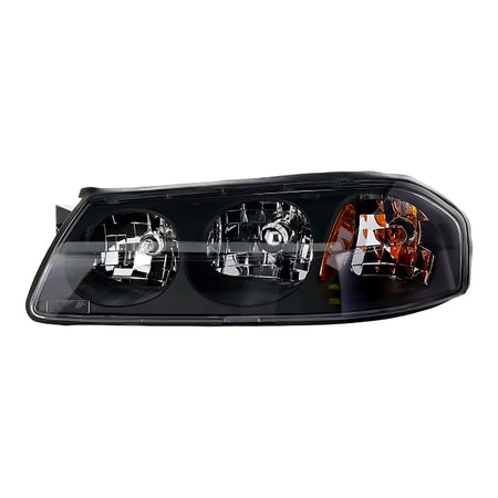 2000-2004 Chevrolet Impala Headlight Driver Side Black Bezel With Center Bulb Shield 2000-Feb 5Th 2004 – Front View (GM2502201)