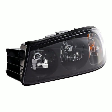 2000-2004 Chevrolet Impala Headlight Driver Side Black Bezel With Center Bulb Shield 2000-Feb 5Th 2004 – Angle View (GM2502201)