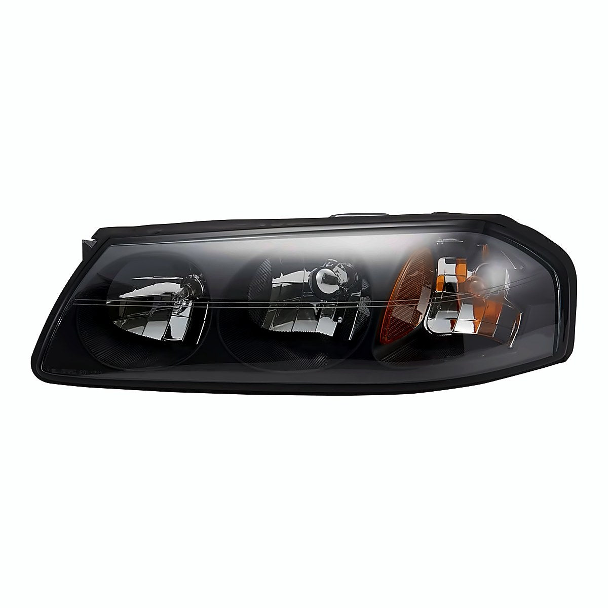 2004-2005 Chevrolet Impala Headlight Driver Side Black Bezel Without Center Bulb Shield Feb 6Th 2004-05 – Front View (GM2502248)