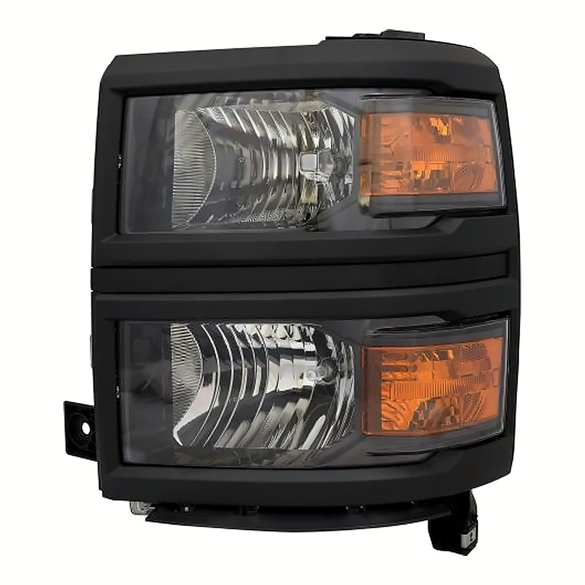 2014-2015 Chevrolet Silverado 1500 Headlight Driver Side Ls Model Black – Front View (GM2502395)