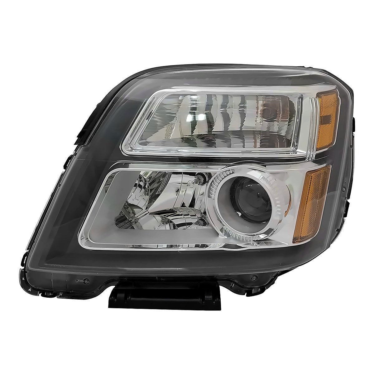 2016-2017 Gmc Terrain Headlight Driver Side Halogen Denali Model Black Bezel – Front View (GM2502436)
