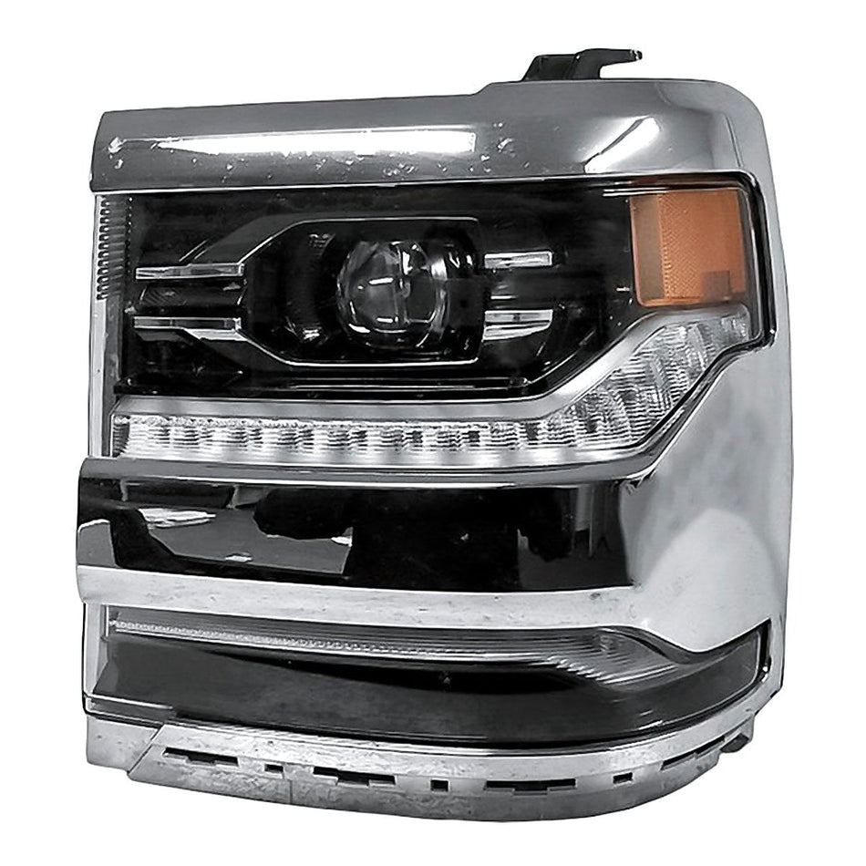 2016-2018 Chevrolet Silverado 1500 Headlight Driver Side Led With Chrome Bezel – GM2502452