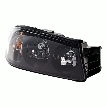 2000-2004 Chevrolet Impala Headlight Passenger Side Black Bezel With Center Bulb Shield To Feb 5Th 2004 – Angle View (GM2503201)