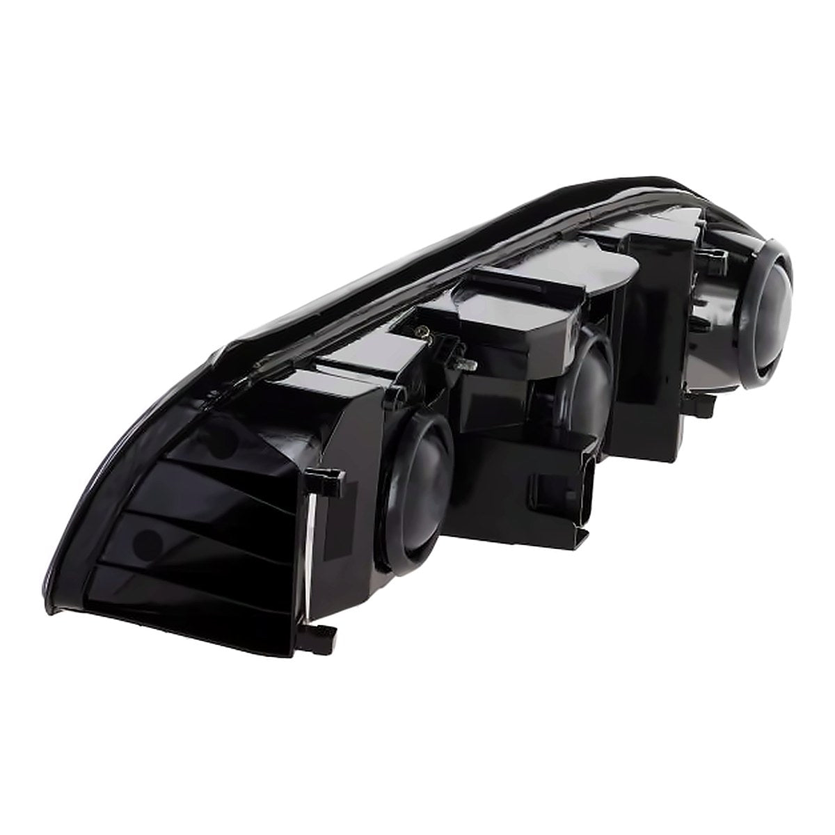 2000-2004 Chevrolet Impala Headlight Passenger Side Black Bezel With Center Bulb Shield To Feb 5Th 2004 – Installed View (GM2503201)