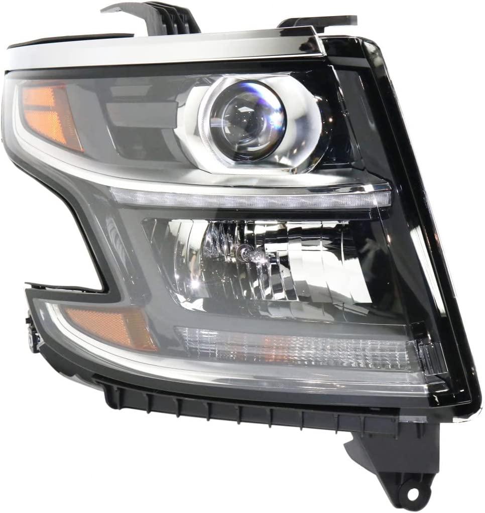 2015-2020 Chevrolet Suburban Headlight Passenger Side Hid Without Logo 