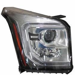 2017-2020 Gmc Yukon Headlight Passenger Side Halogen Without Logo Second Design 