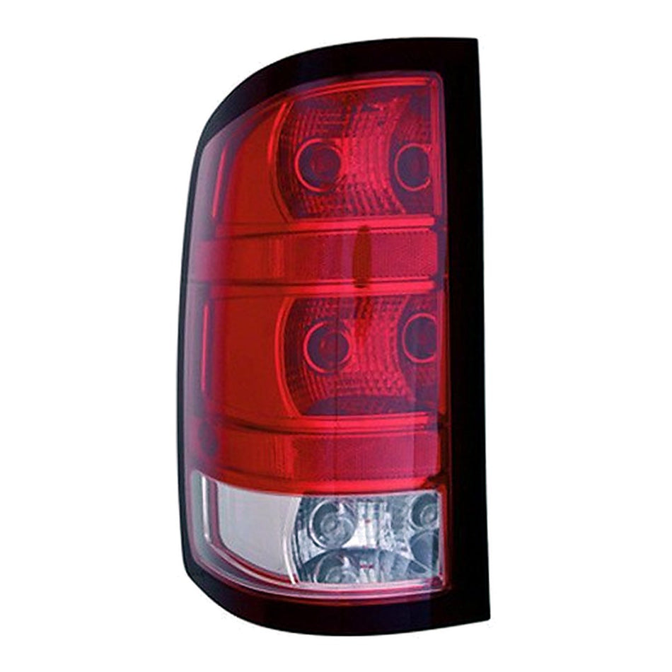 Front View - 2007-2013 GMC Sierra 3500 Tail Light Dark Trim with Large Bulb Driver Side LH GM2800254