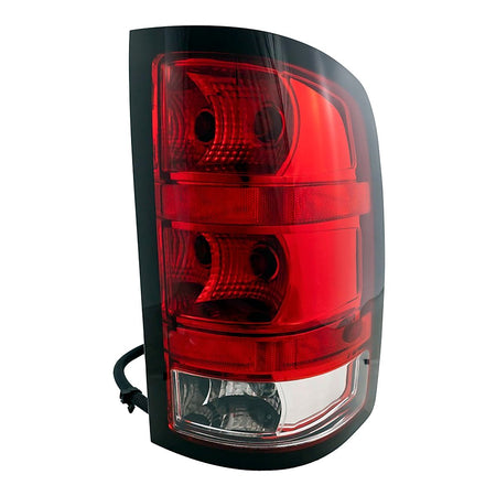 Side View - 2007-2013 GMC Sierra 3500 Tail Light Dark Trim with Large Bulb Driver Side LH GM2800254