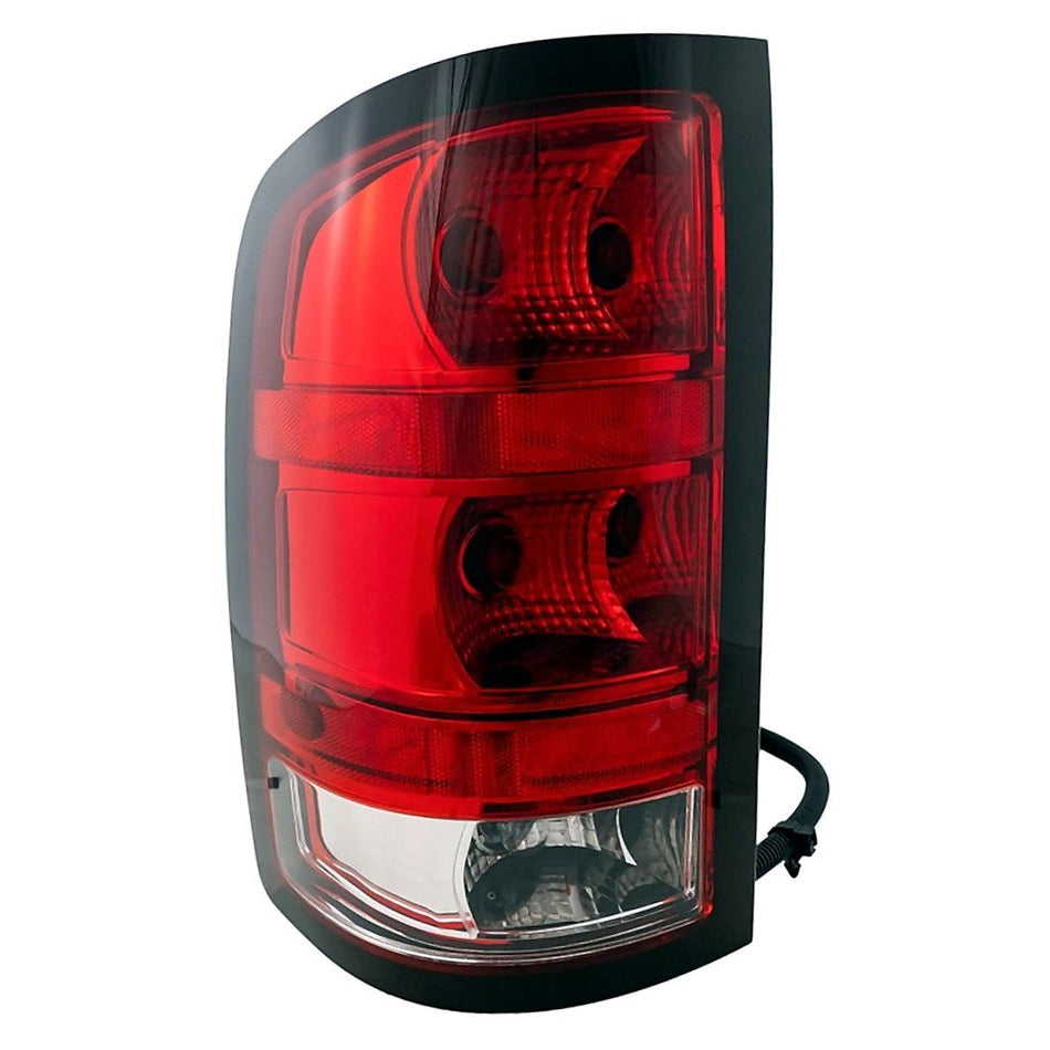 Side View - 2007-2013 GMC Sierra 1500 Tail Light with Dark Trim Large Bulb Passenger Side RH GM2801254