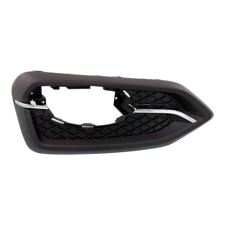 2014-2015 Honda Civic_Coupe Fog Light Bezel Front Driver Side Chrome/Black Without Trim Ring Exclude Si Models – Front View (HO1038121)