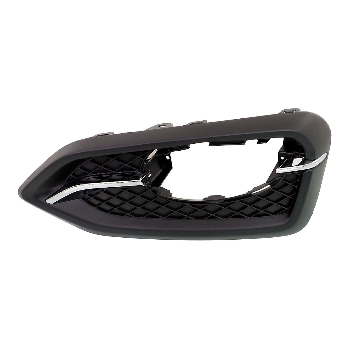 2014-2015 Honda Civic_Coupe Fog Light Bezel Front Passenger Side Chrome/Black Without Trim Ring Exclude Si Models – Front View (HO1039121)