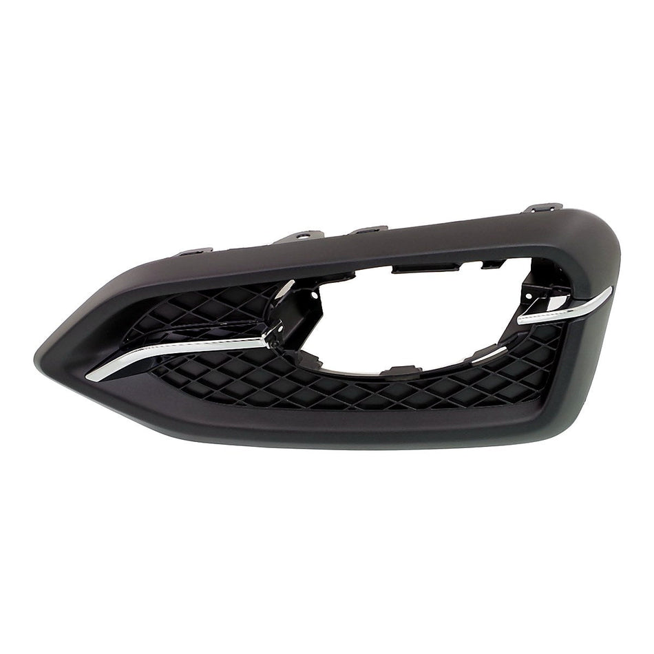 2014-2015 Honda Civic_Coupe Fog Light Bezel Front Passenger Side Chrome/Black Without Trim Ring Exclude Si Models – Front View (HO1039121)