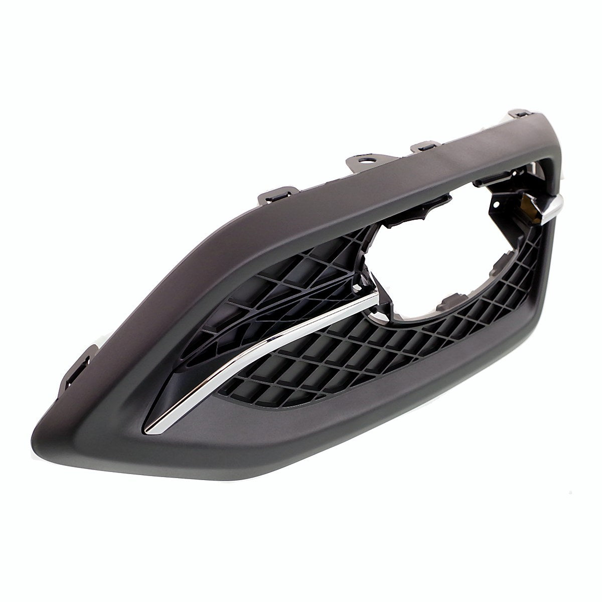 2014-2015 Honda Civic_Coupe Fog Light Bezel Front Passenger Side Chrome/Black Without Trim Ring Exclude Si Models – Side View (HO1039121)