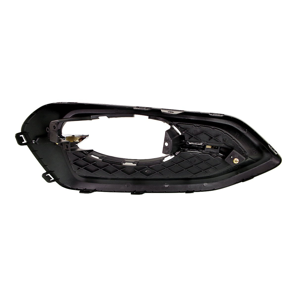 2014-2015 Honda Civic_Coupe Fog Light Bezel Front Passenger Side Chrome/Black Without Trim Ring Exclude Si Models – Back View (HO1039121)