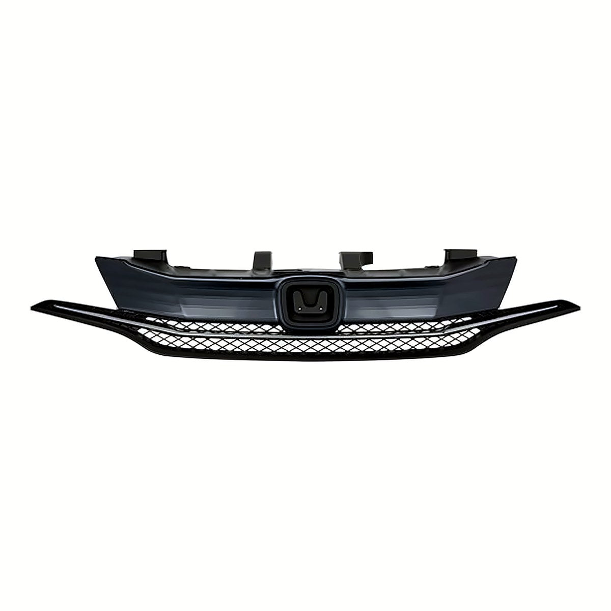 2014-2015 Honda Civic_Coupe Grille Matte-Dk Gray With Chrome Mldg Exclude Si – Front View (HO1200221)