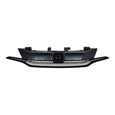 2014-2015 Honda Civic_Coupe Grille Matte-Dk Gray With Chrome Mldg Exclude Si – Front View (HO1200221)