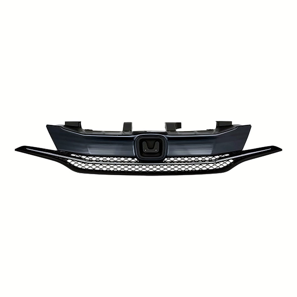 2014-2015 Honda Civic_Coupe Grille Matte-Dk Gray With Chrome Mldg Exclude Si – Front View (HO1200221)